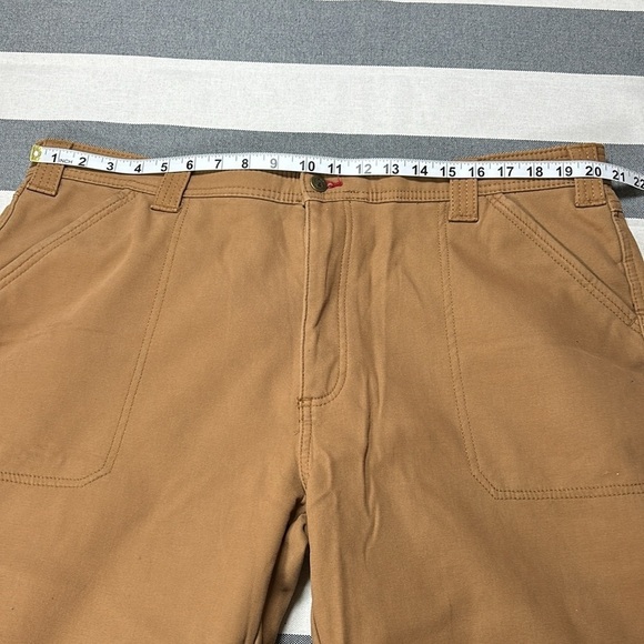 Coleman Men’s Fleece Lined Canvas Work Pants Tan Brown Sz 40x32 Utility Rugged - Picture 3 of 9